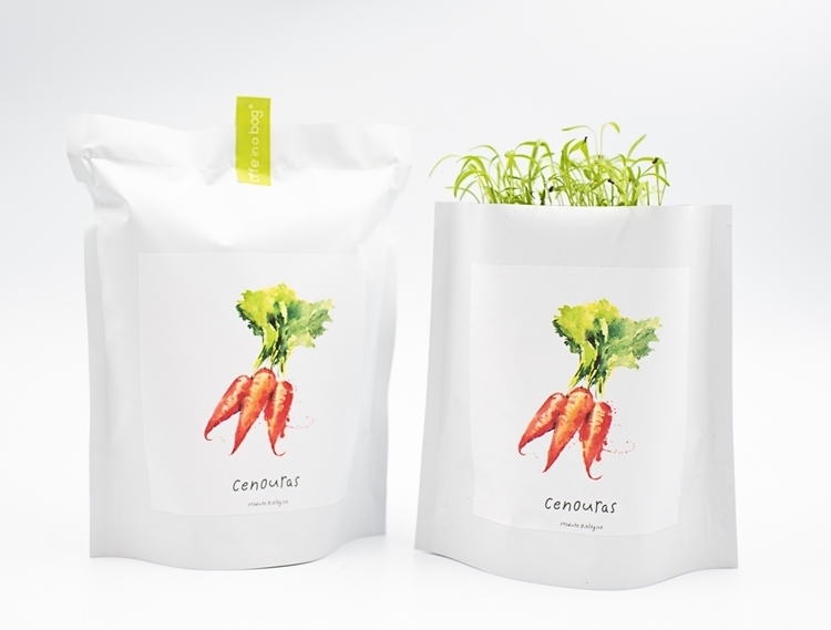 Grow bag para semear cenouras