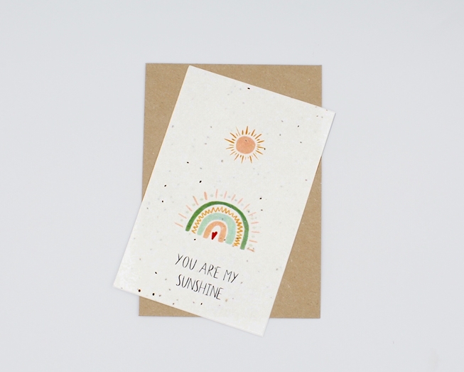 Plantable postcard - You Are My Sunshine