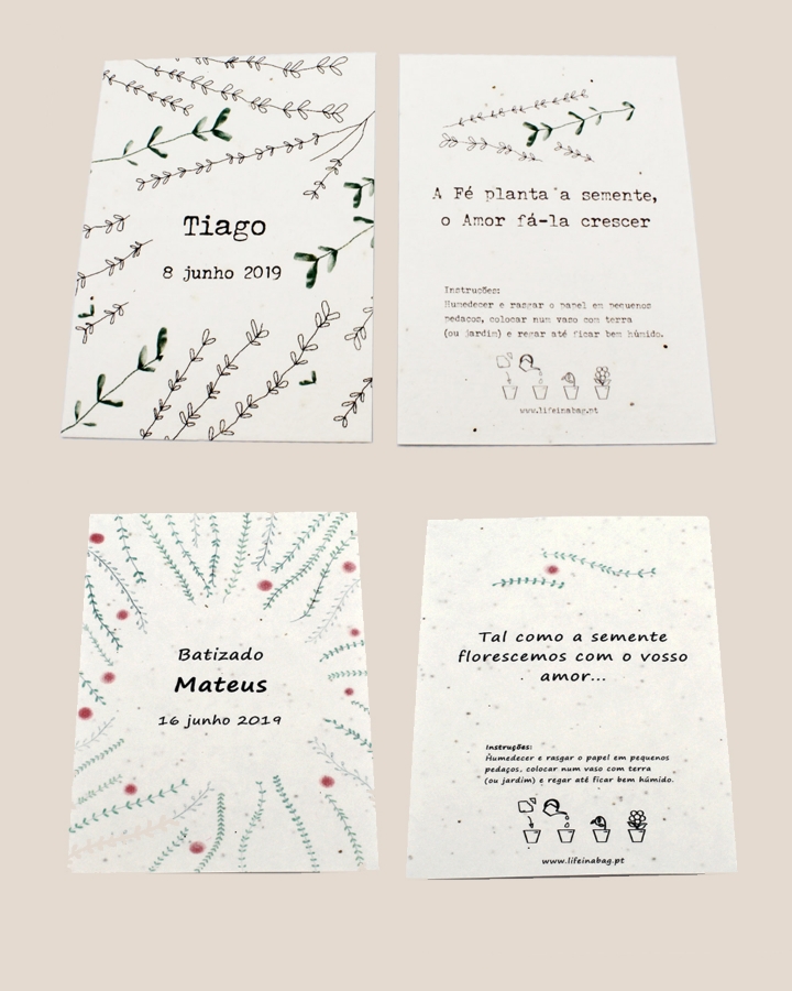 Bild von Postkarte | Faltblatt | Flyer aus Papier mit Samen
